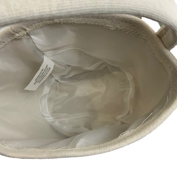 Simply Holiday Canvas Christmas Basket Lined Tote Buffalo Check Plaid - Picture 3 of 14